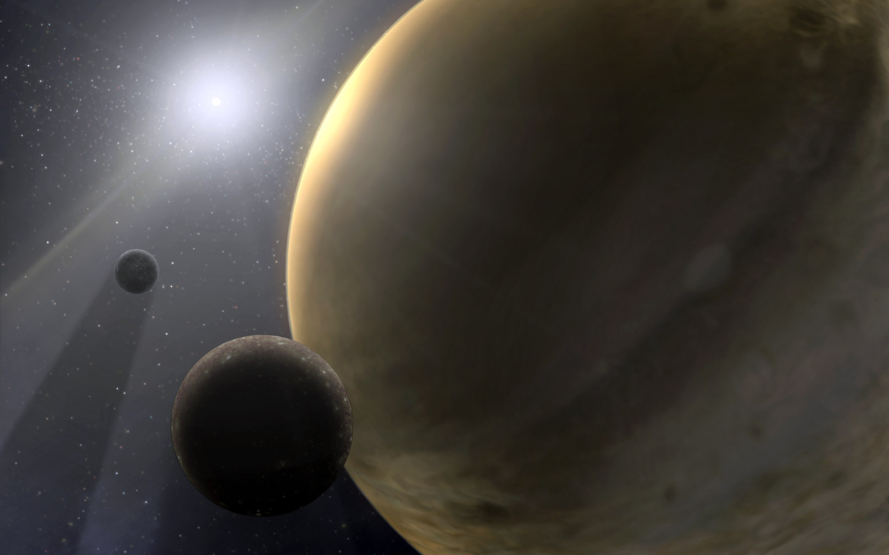 Enceladus, Saturnuksen kuu, säteilee lämpöä molemmista navoistaan.