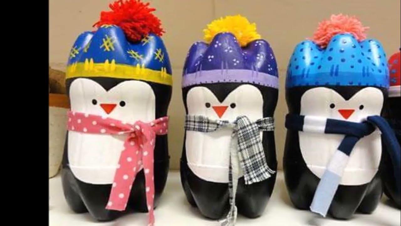 Kierrätys: säilytä muovipullot ja muuta ne ihastuttaviksi joulukoristeiksi.