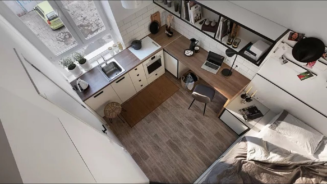 Maailman pienin asunto, jonka pinta-ala on vain 7 neliömetriä, neljä huonetta ja sauna! Epätavallinen arkkitehtoninen projekti: varastosta toimivaksi tilaksi 21 000 eurolla!