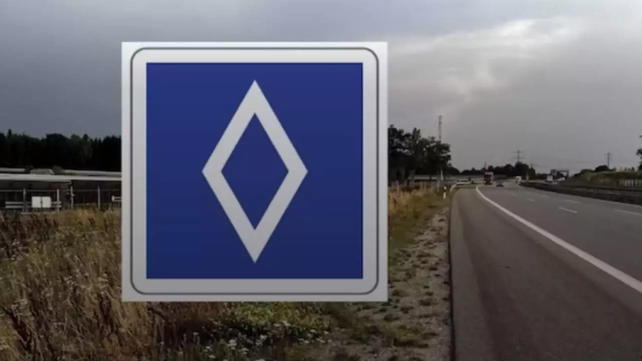 Euroopassa on otettu käyttöön uusi liikennemerkki: mitä rombinen liikennemerkki tarkoittaa?