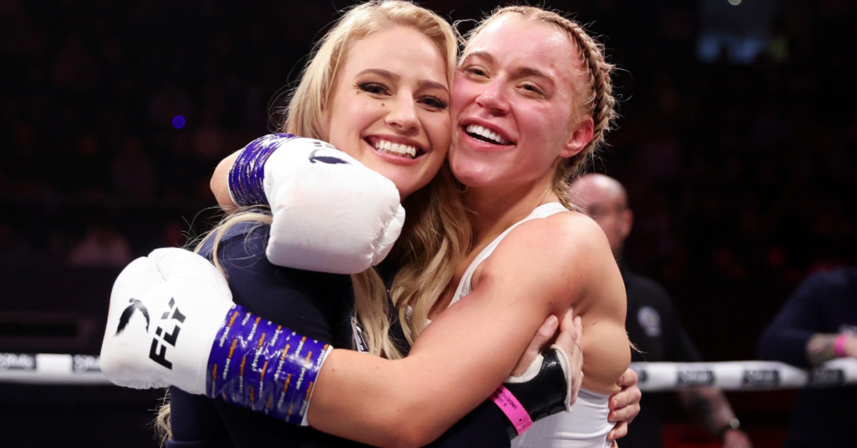 Nyrkkeilijän ”valtavat rinnat” esillä mainoksessa.